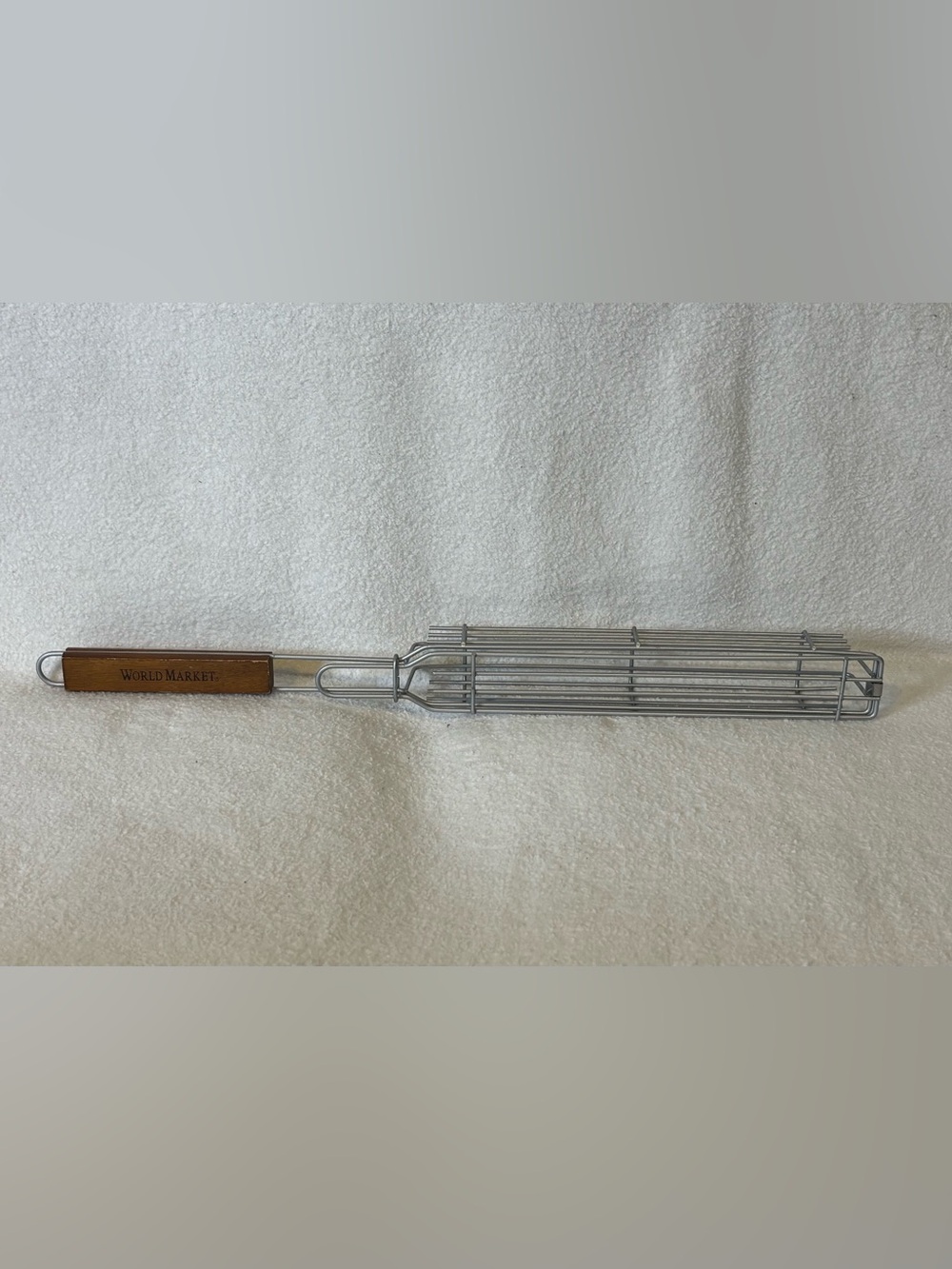 Cost Plus World Market Wooden Handle with Branded Logo - Brown and Silver